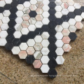 Soulscrafts Mixed Color Natural Stone Hexagon Mosaic Tile  for Kitchen Backsplash